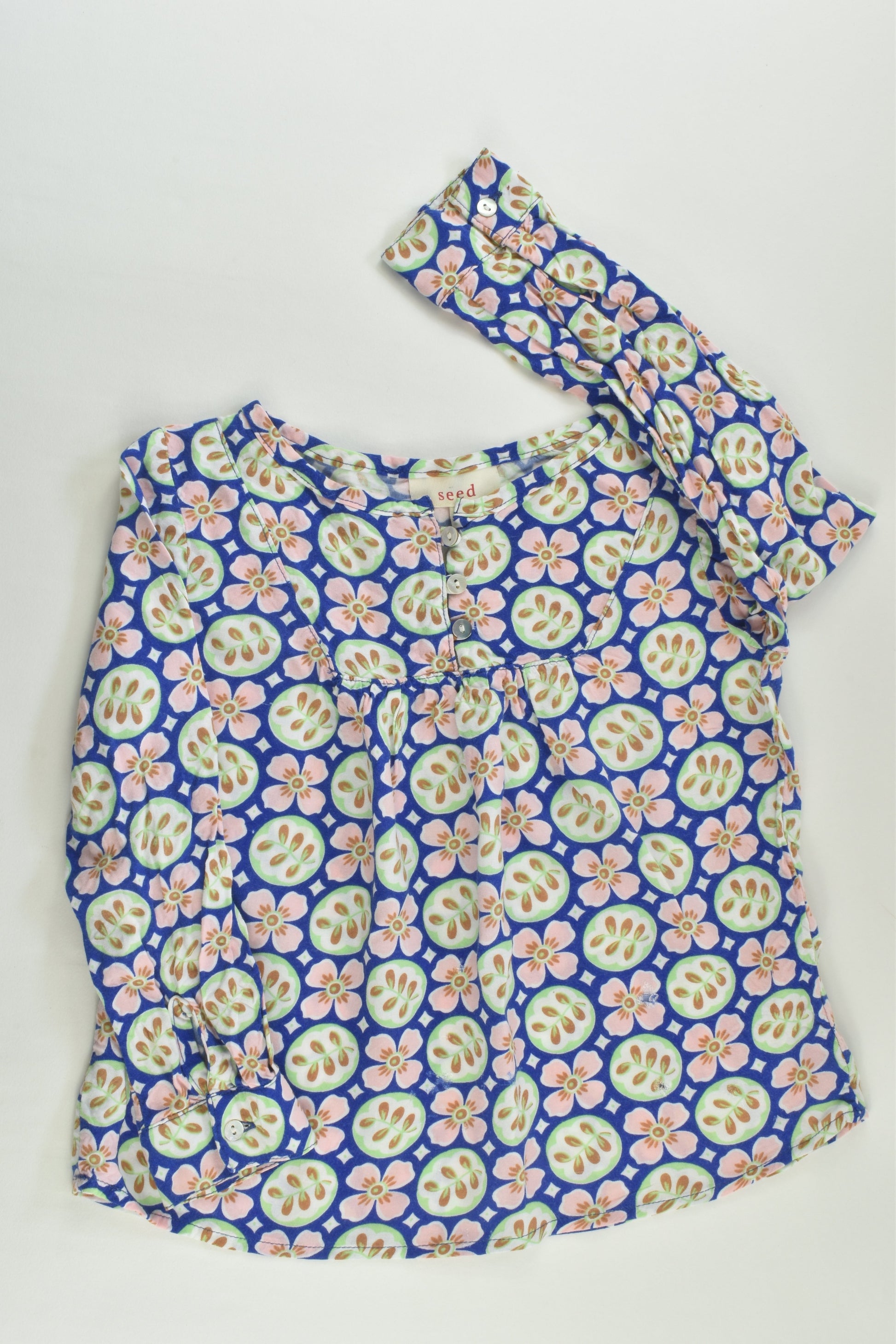Seed Size 2-3 Flowers and Leaves Blouse