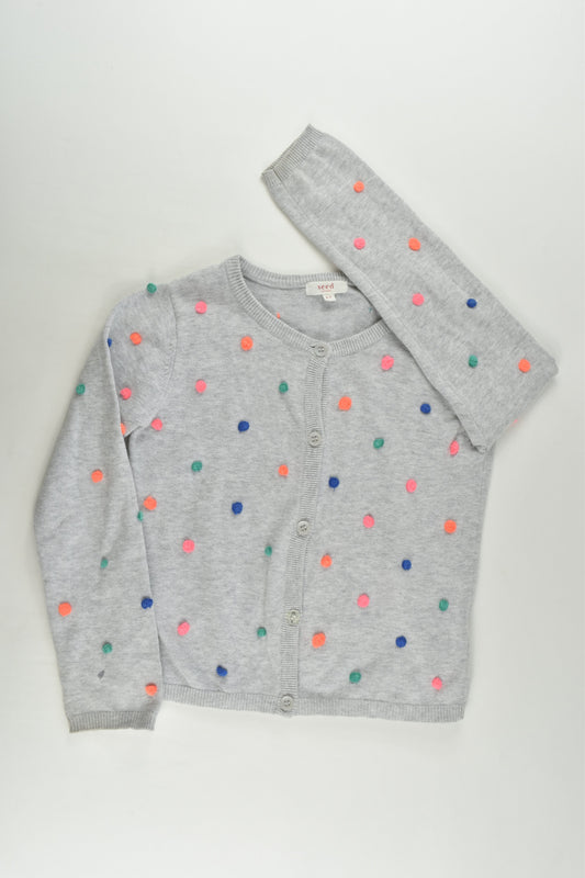 Seed Size 6-7 Pom Pom Cardigan