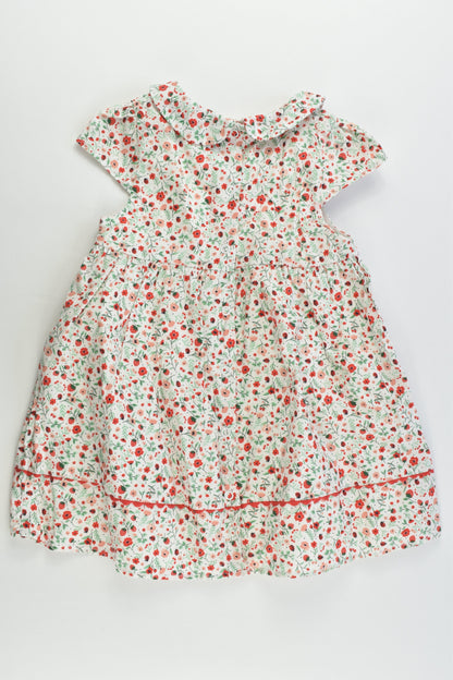 Sergent Major (France) Size 1 (24 months, 86 cm) Strawberries Lined Dress