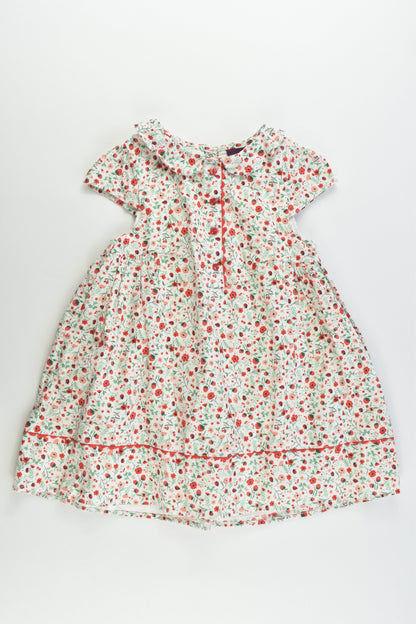 Sergent Major (France) Size 1 (24 months, 86 cm) Strawberries Lined Dress