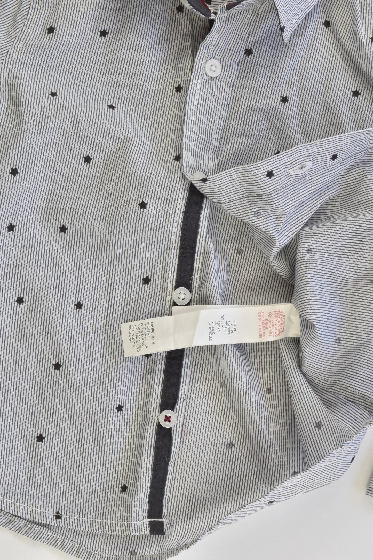 Sergent Major (France) Size 2-3 (3 years, 96 cm) Collared Stars Shirt