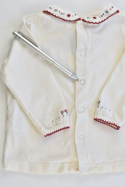 Sergent Major Size 00-0 (9 months) Collared Top
