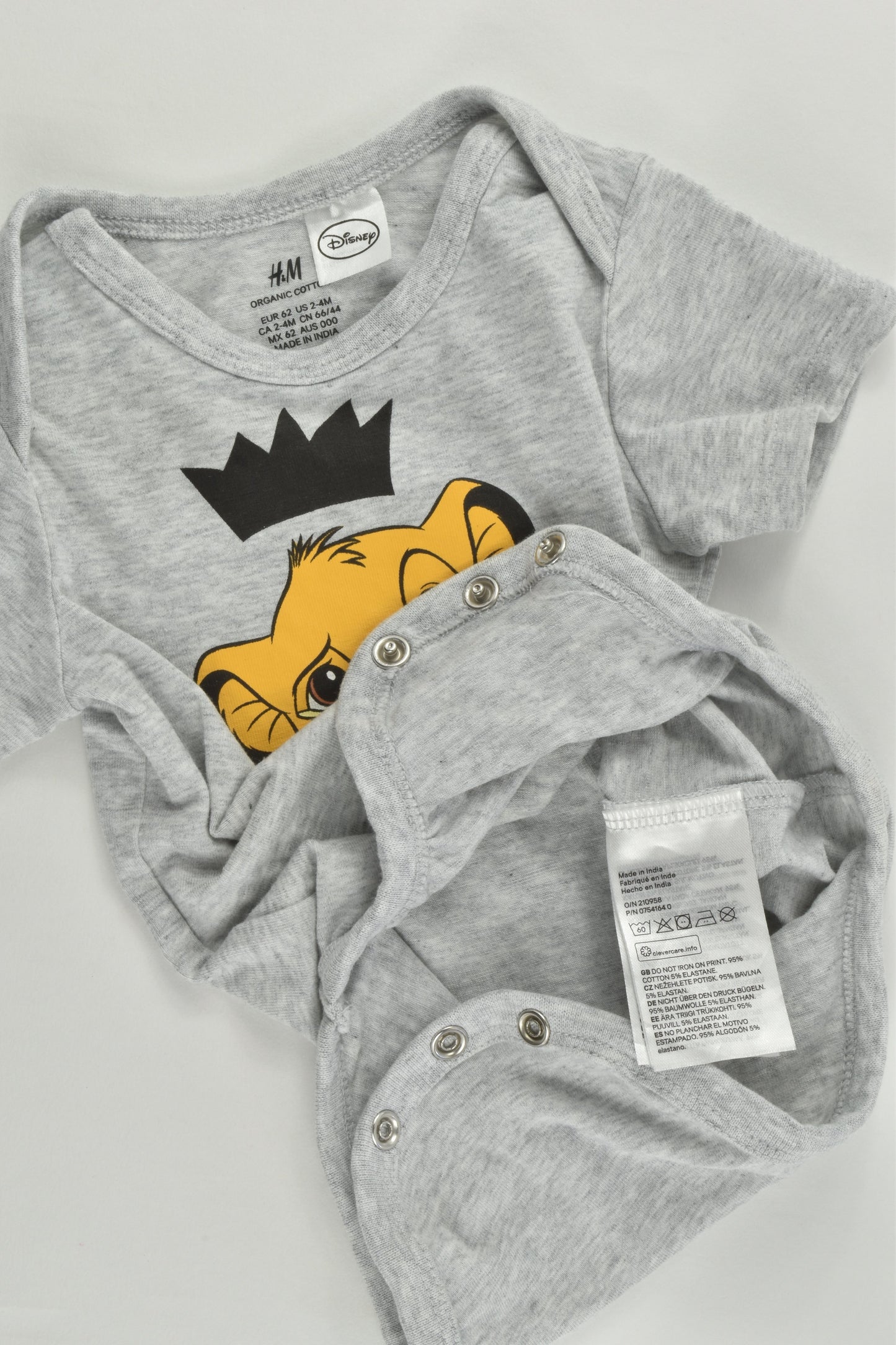 Simba Size 000 (62 cm) Simba Organic Cotton Bodysuit