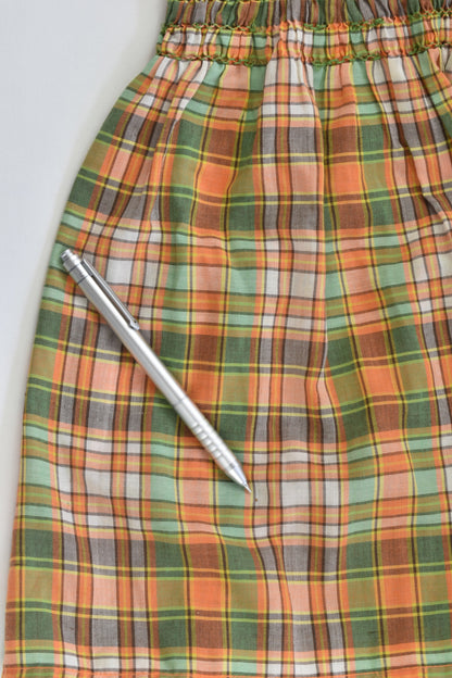 Size approx 2-3 Vintage Checked Smocked Dress