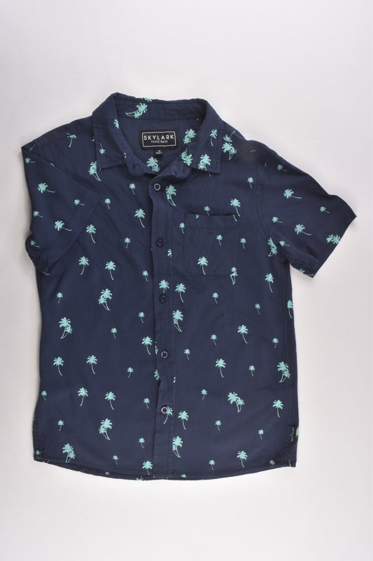 Skylark Size 12 Palm Trees Rayon Shirt