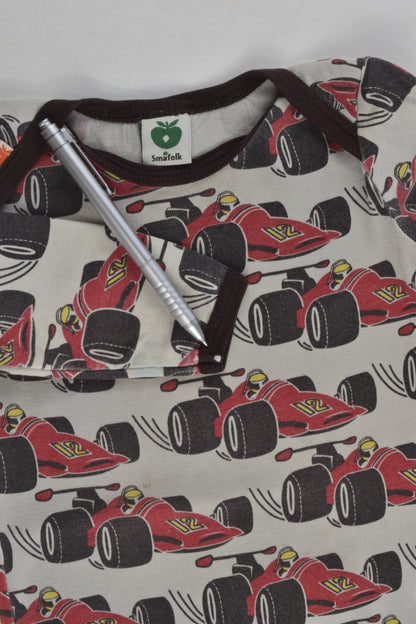 Småfolk Size 0-1 (80 cm) Retro Racing Cars Bodysuit