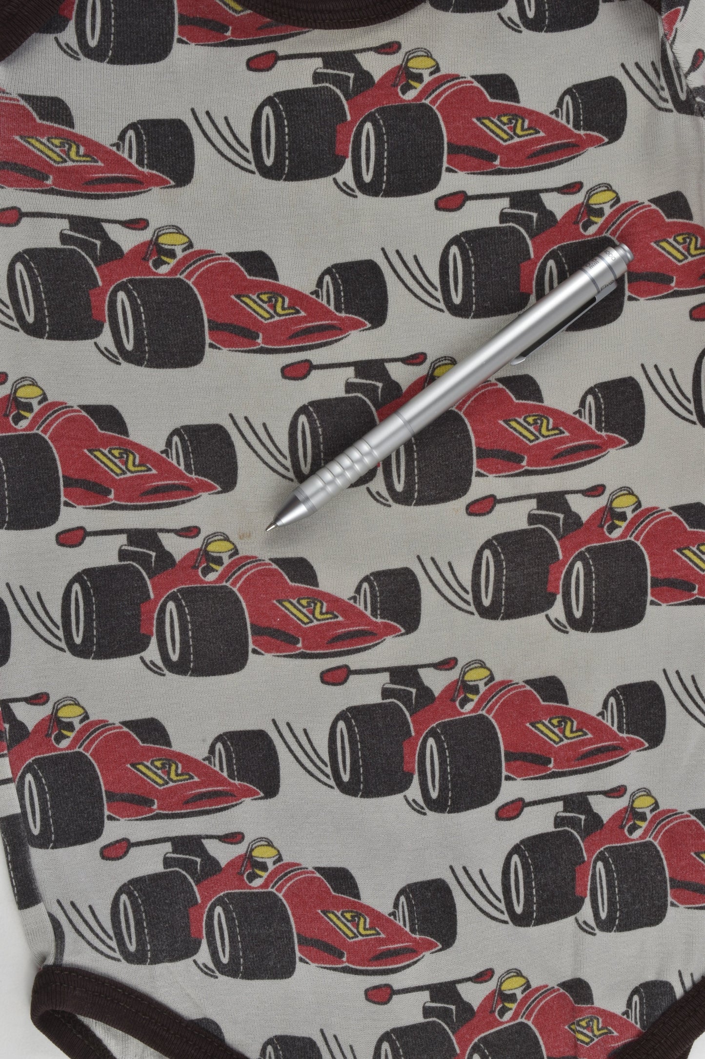 Småfolk Size 0-1 (80 cm) Retro Racing Cars Bodysuit
