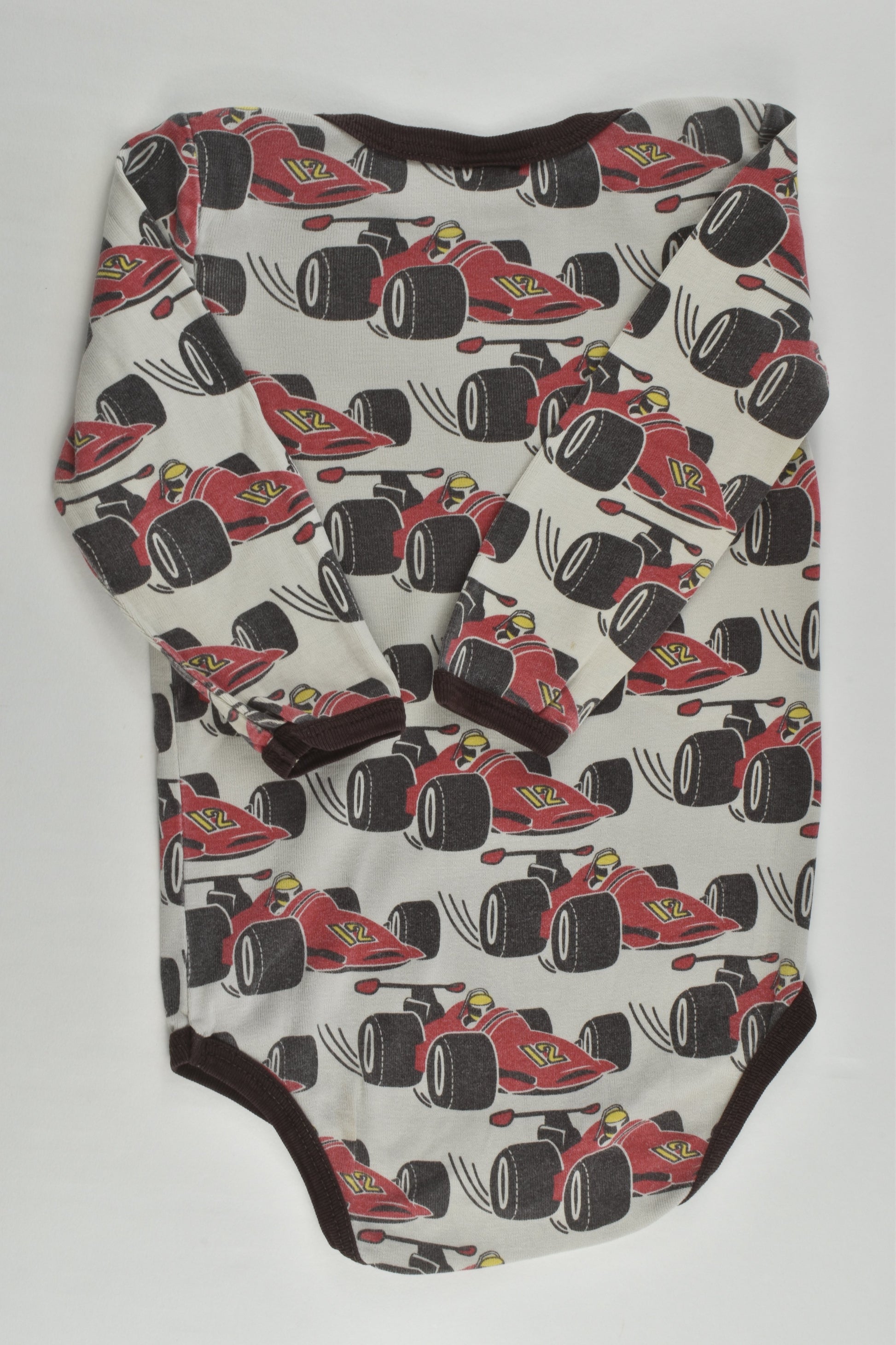 Småfolk Size 0-1 (80 cm) Retro Racing Cars Bodysuit