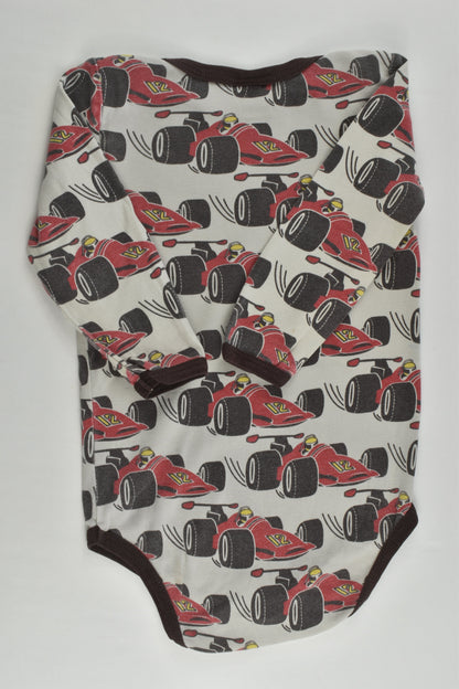 Småfolk Size 0-1 (80 cm) Retro Racing Cars Bodysuit