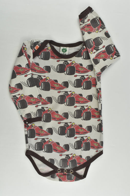 Småfolk Size 0-1 (80 cm) Retro Racing Cars Bodysuit