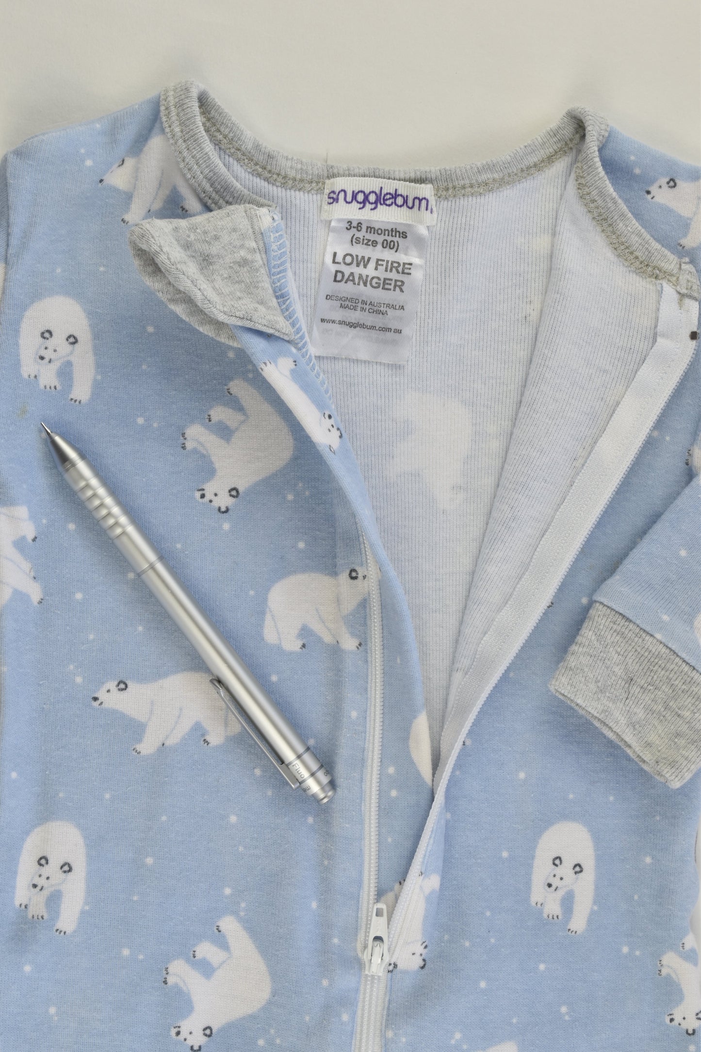 Snugglebum Size 00 (3-6 months) Polar Bear Romper