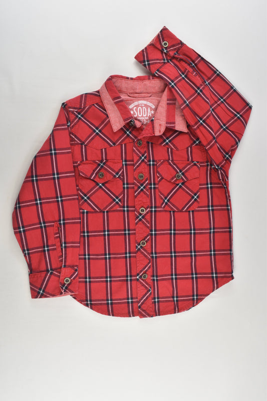 Soda Size 3-4 Checked Casual Shirt