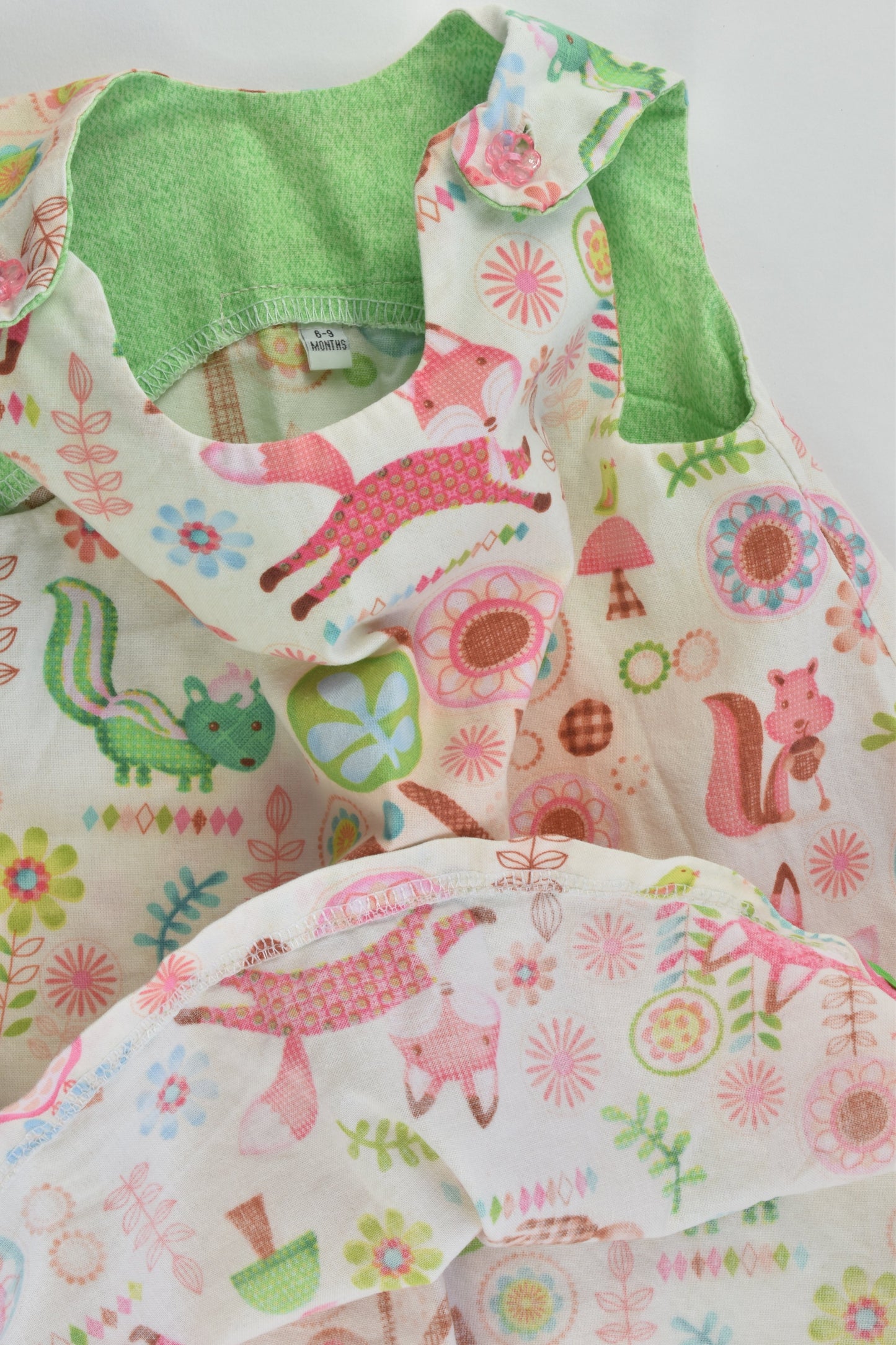 Soojay Designs (AU) Size 0 (6-9 months) Handmade Forest Animals Dress