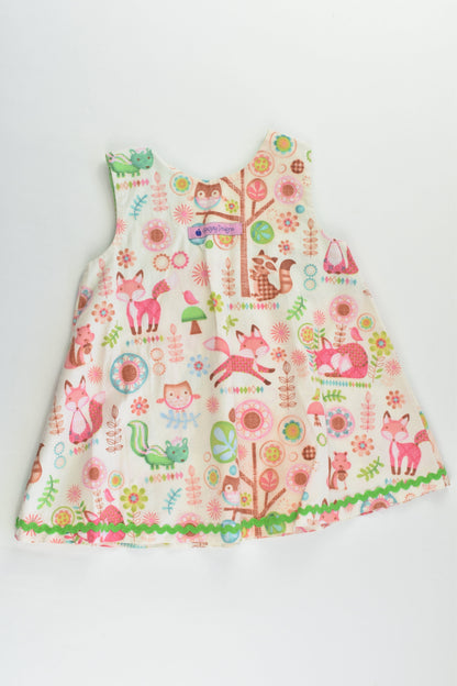 Soojay Designs (AU) Size 0 (6-9 months) Handmade Forest Animals Dress