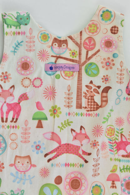 Soojay Designs (AU) Size 0 (6-9 months) Handmade Forest Animals Dress