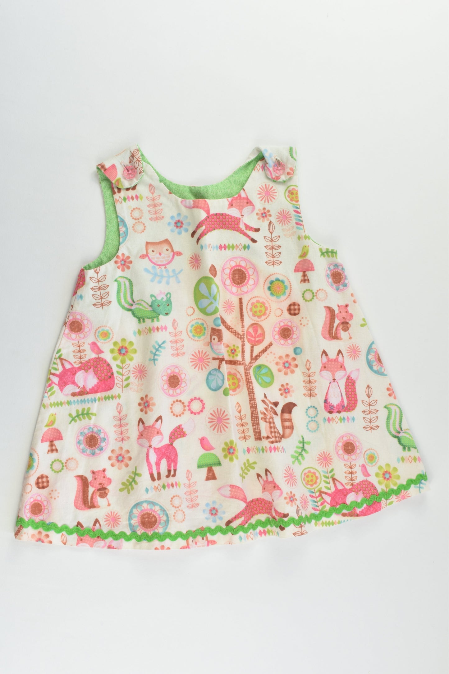 Soojay Designs (AU) Size 0 (6-9 months) Handmade Forest Animals Dress
