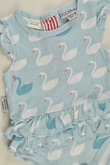 SOOKIbaby by Diana Dotur Size 00 (6 months) Swan Ruffle Bodysuit