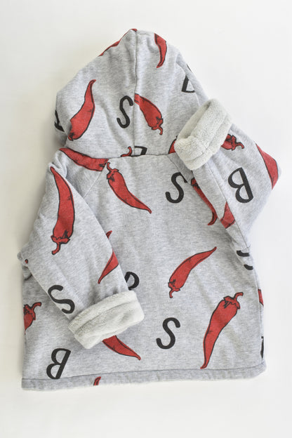 SOOKIbaby Size 1 Warm Reversible Chilli/Fluffy Hooded Jumper