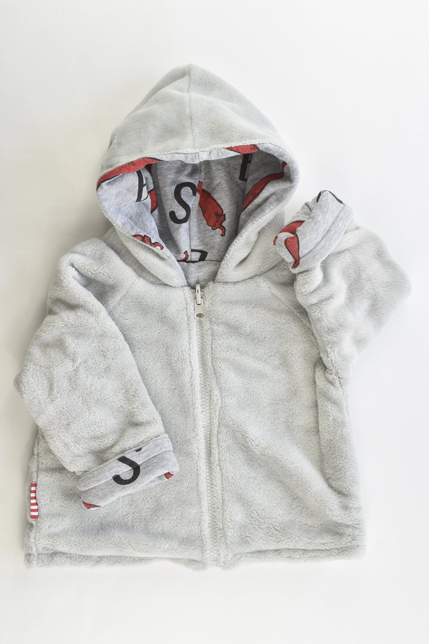 SOOKIbaby Size 1 Warm Reversible Chilli/Fluffy Hooded Jumper