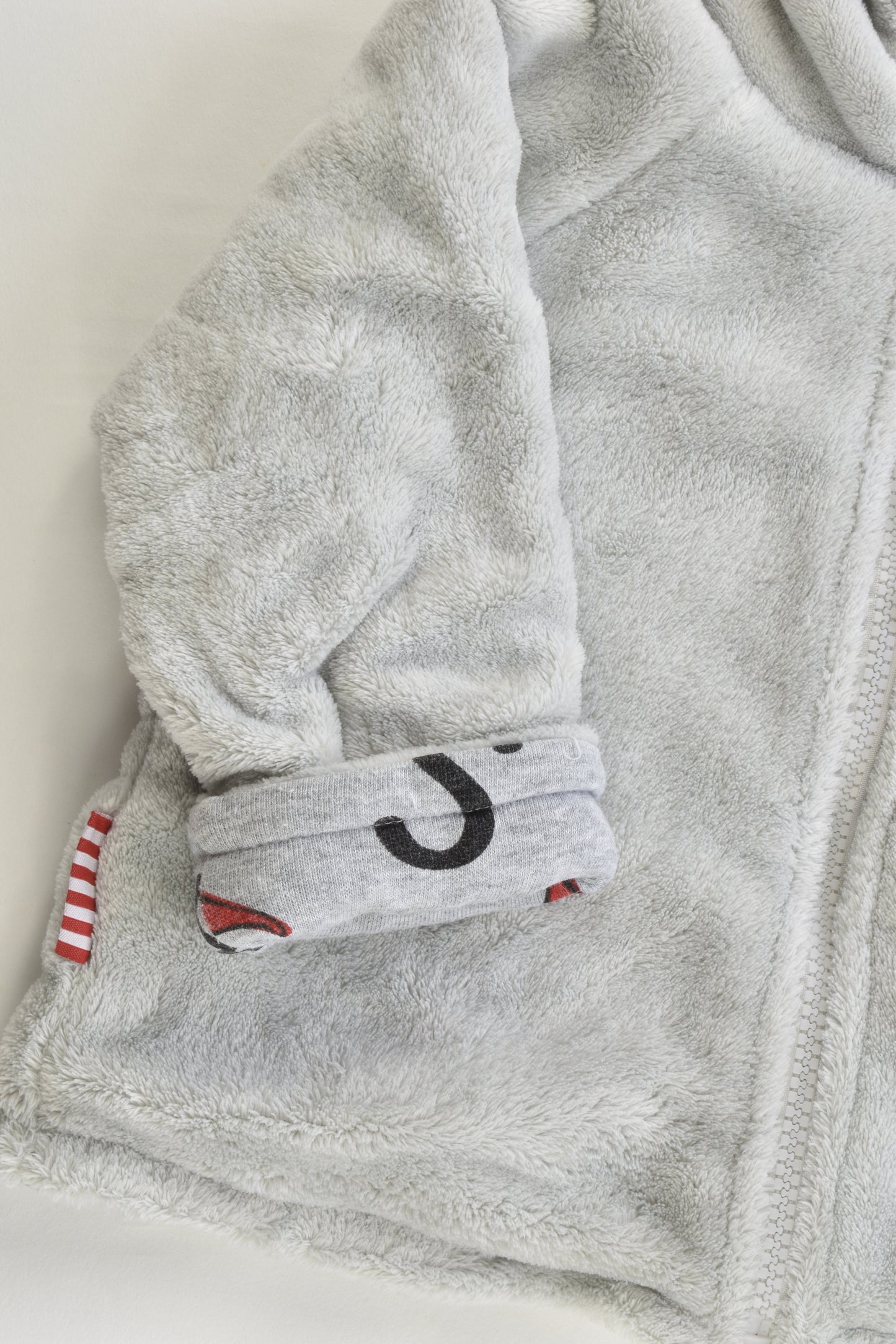 SOOKIbaby Size 1 Warm Reversible Chilli/Fluffy Hooded Jumper
