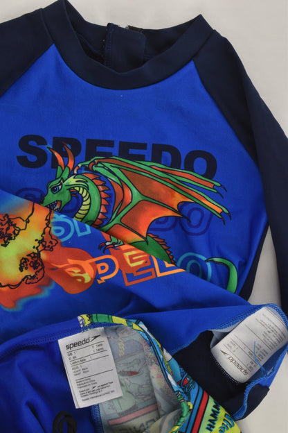 Speedo Size 1 Dragon Rashie Top and Swim Pants