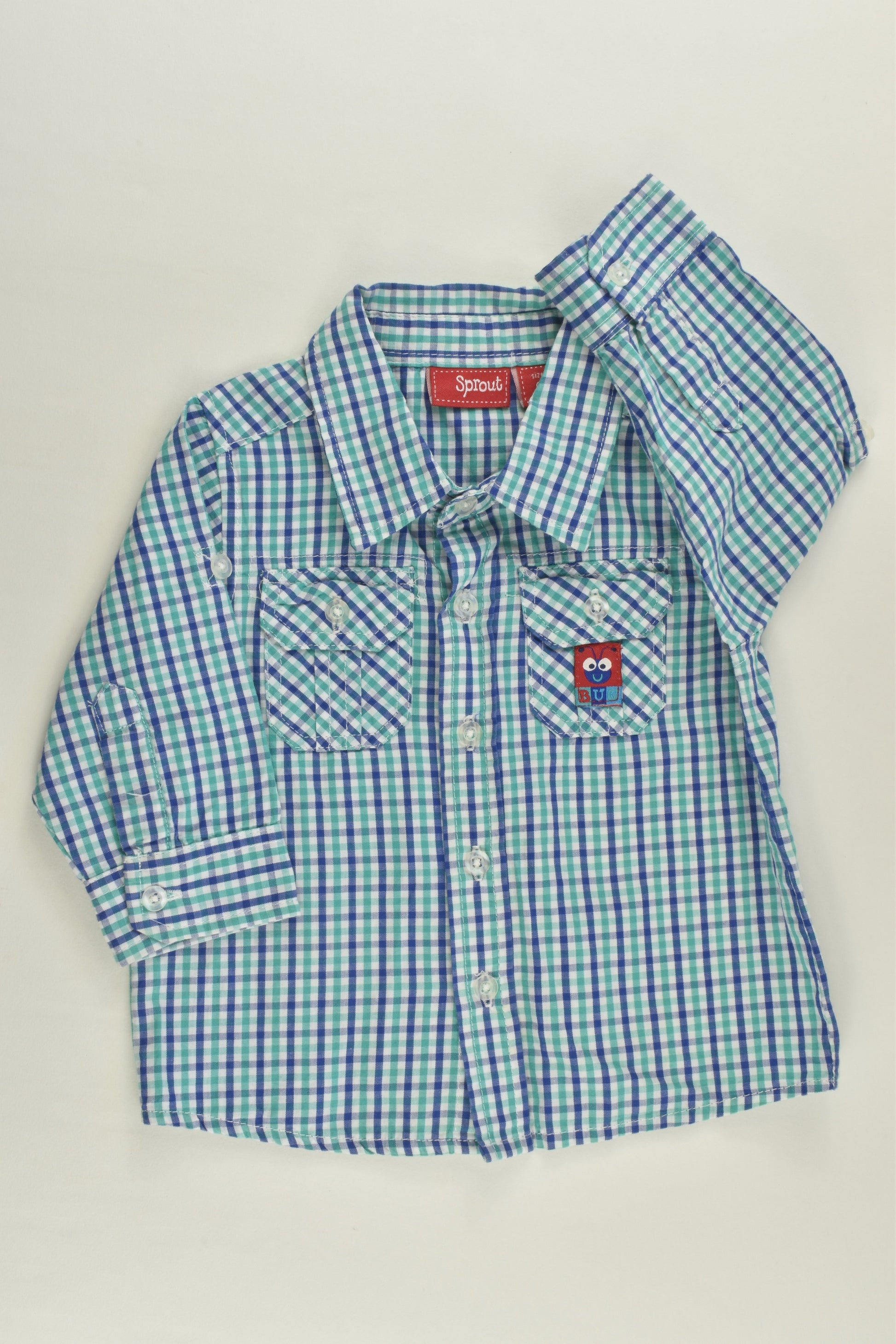 Sprout Size 0 'Bug' Checked Shirt