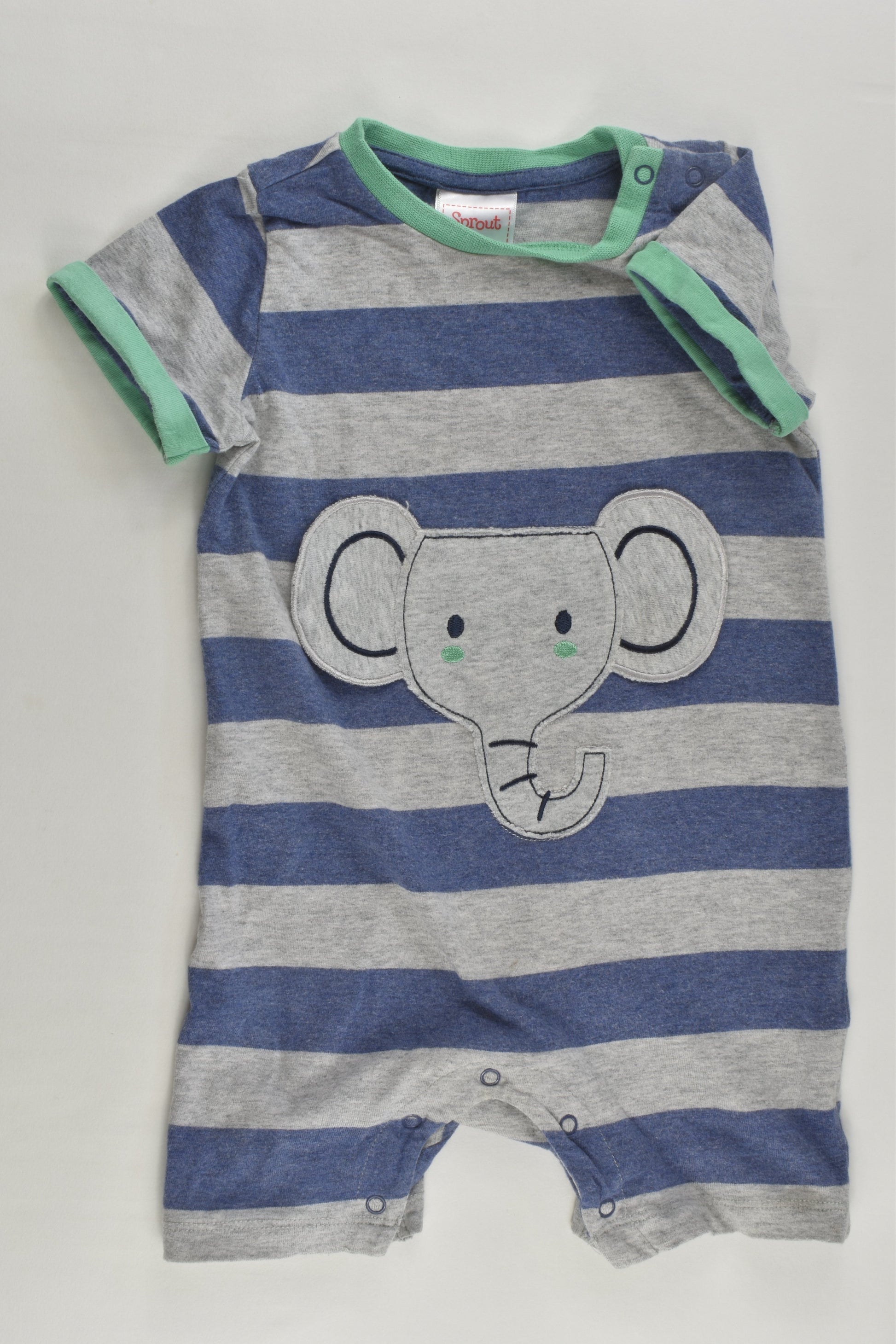 Sprout Size 0 Elephant Short Romper