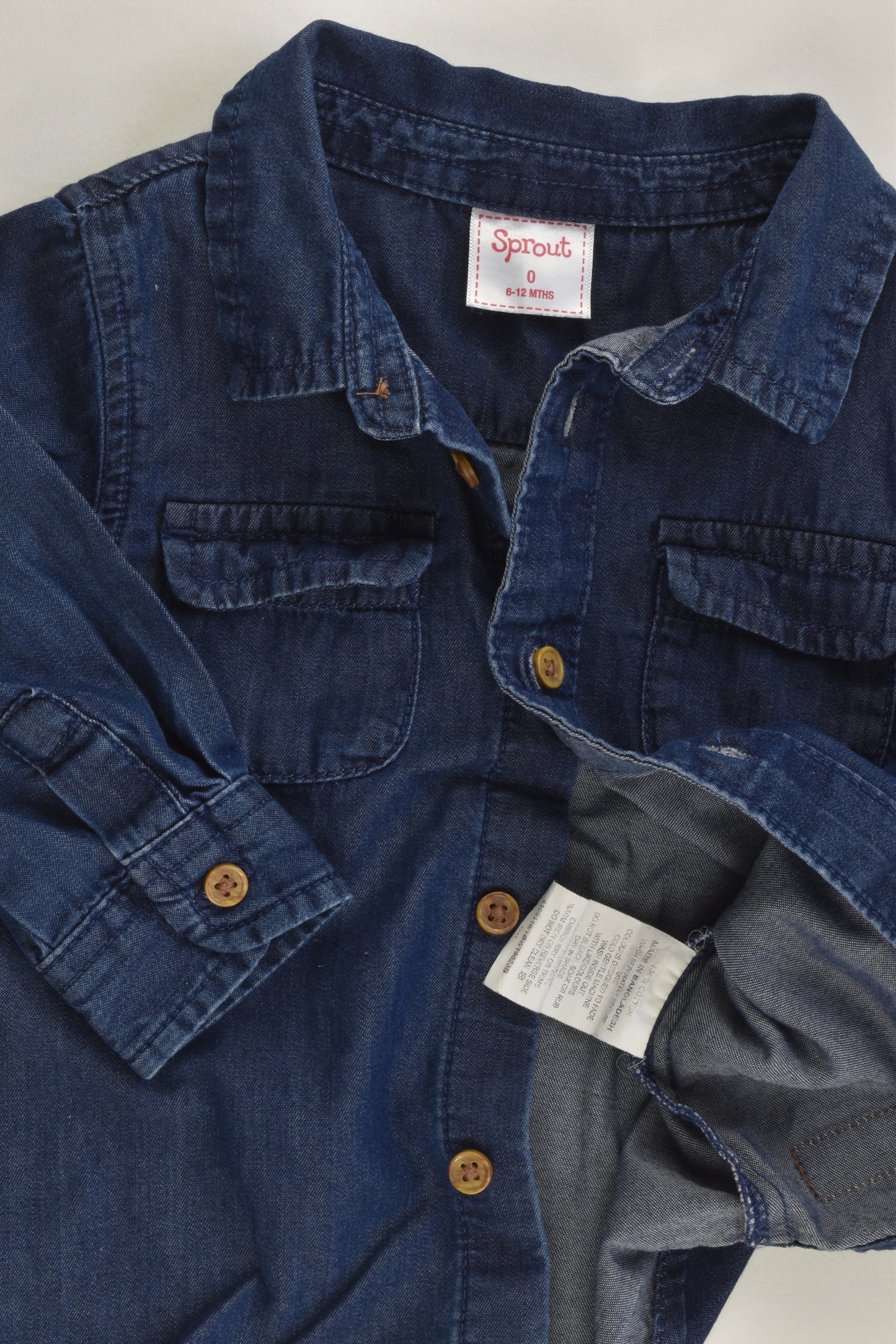 Sprout Size 0 Lightweight Denim Shirt