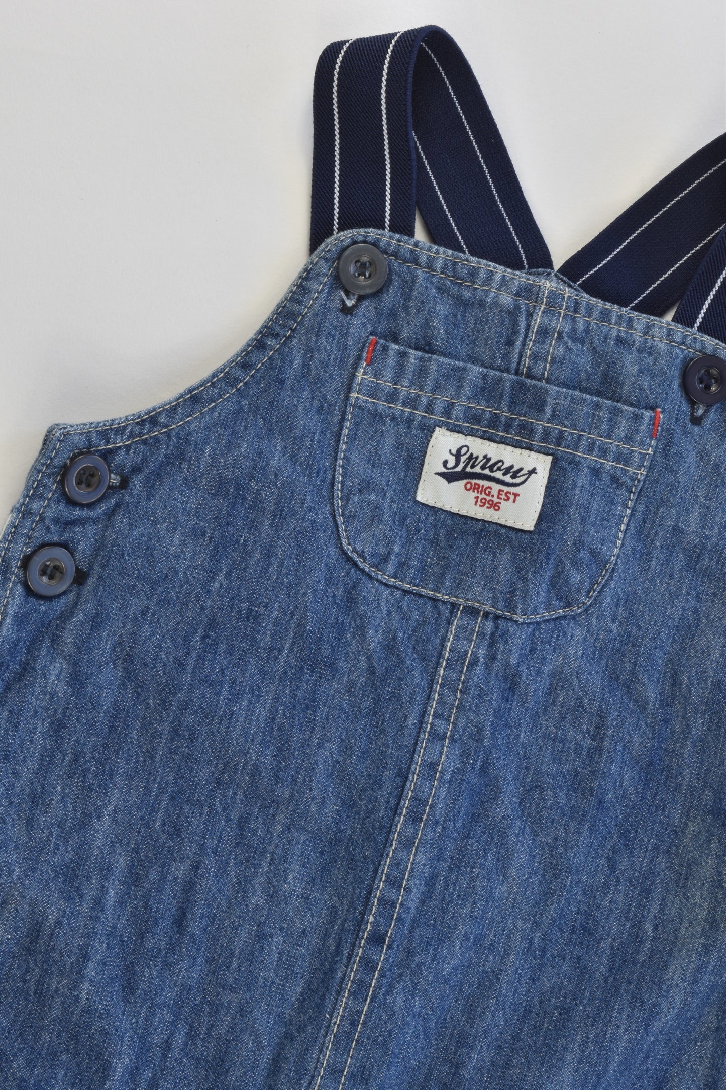 Sprout Size 0 Lined Denim Overalls with Star at the Back
