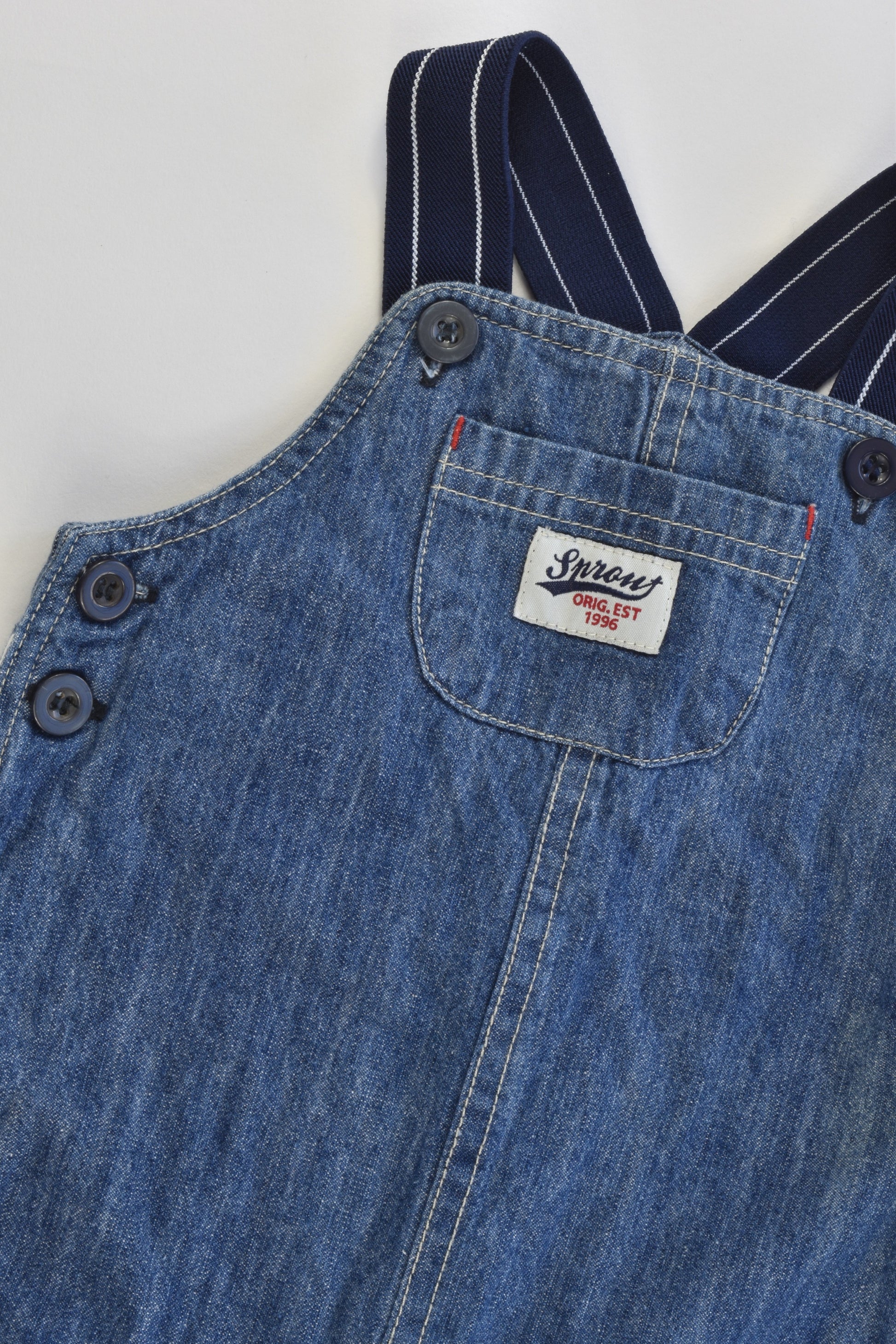Sprout Size 0 Lined Denim Overalls with Star at the Back
