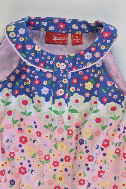 Sprout Size 0 Lined Floral Dress