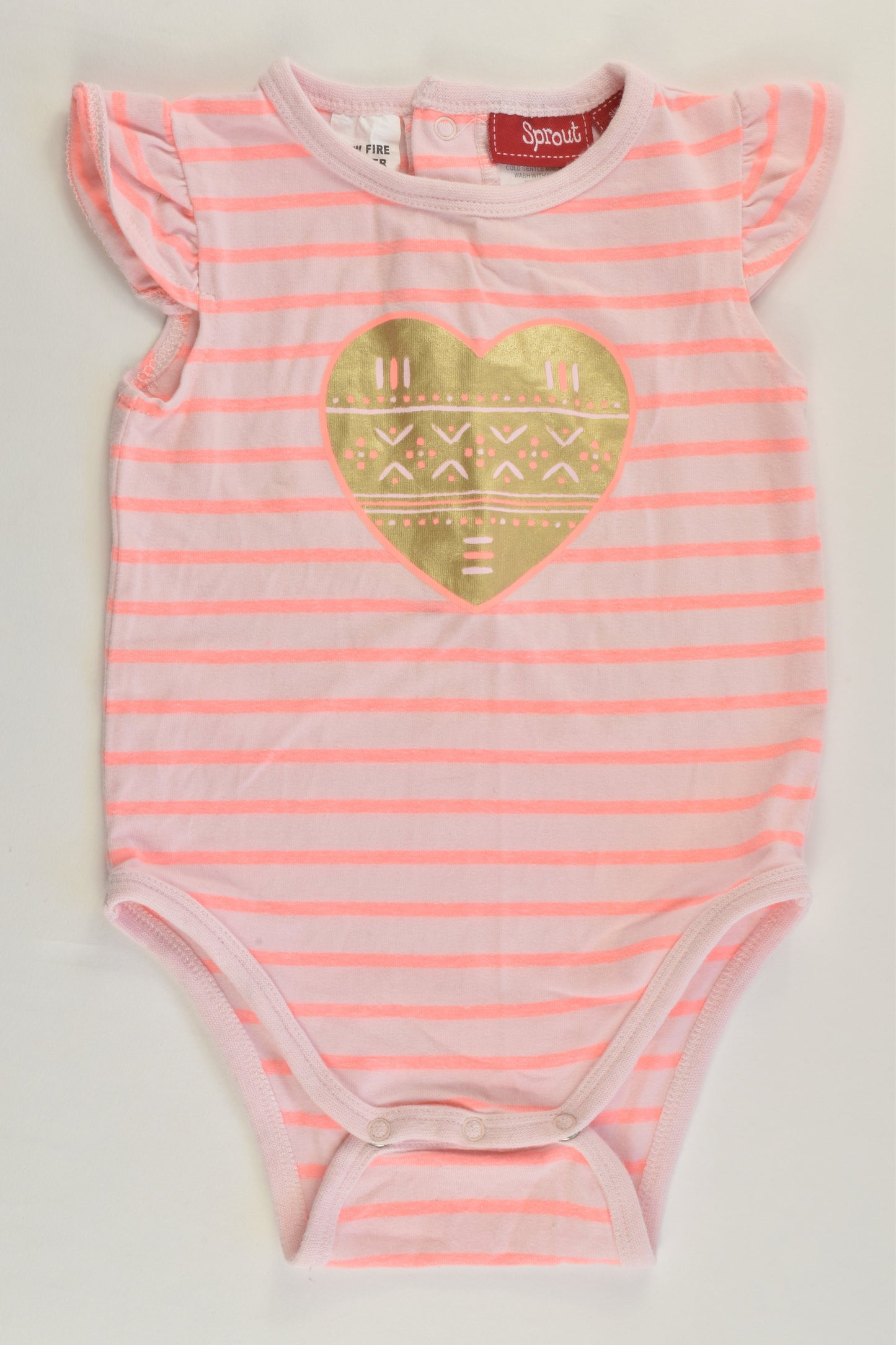 Sprout Size 0 Love Heart Bodysuit