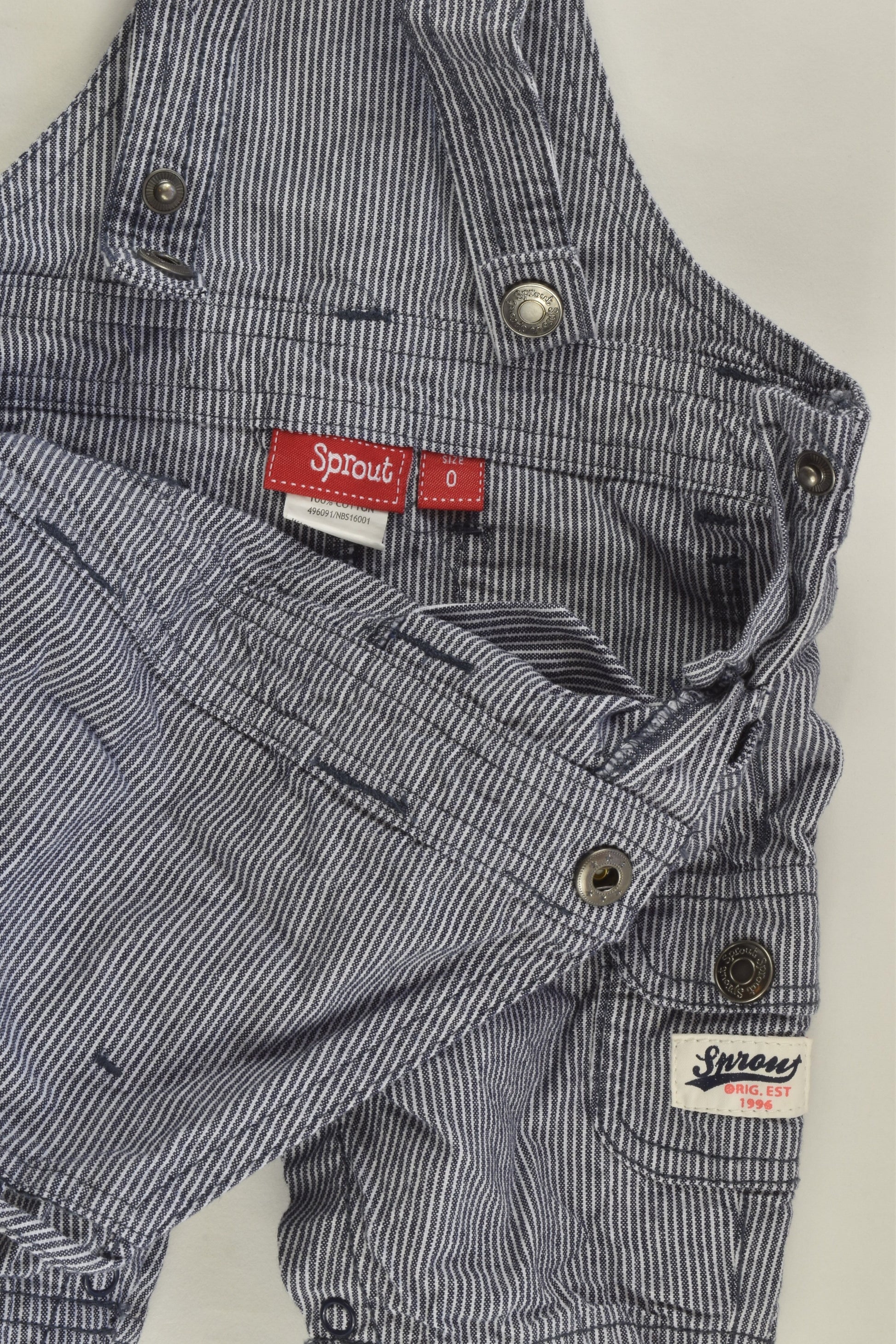 Sprout Size 0 Striped Short Overalls