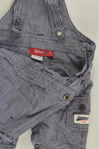 Sprout Size 0 Striped Short Overalls