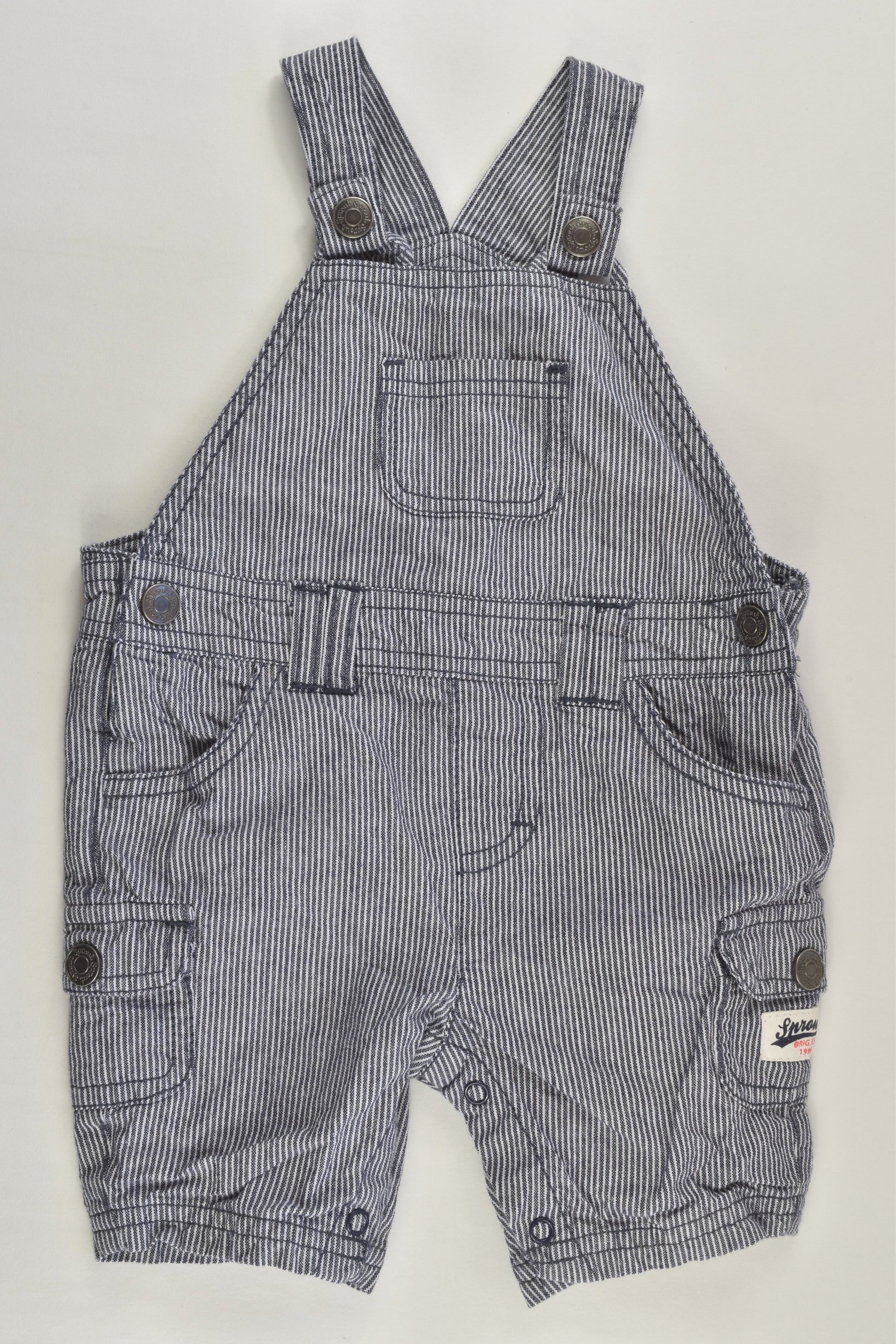 Sprout Size 0 Striped Short Overalls