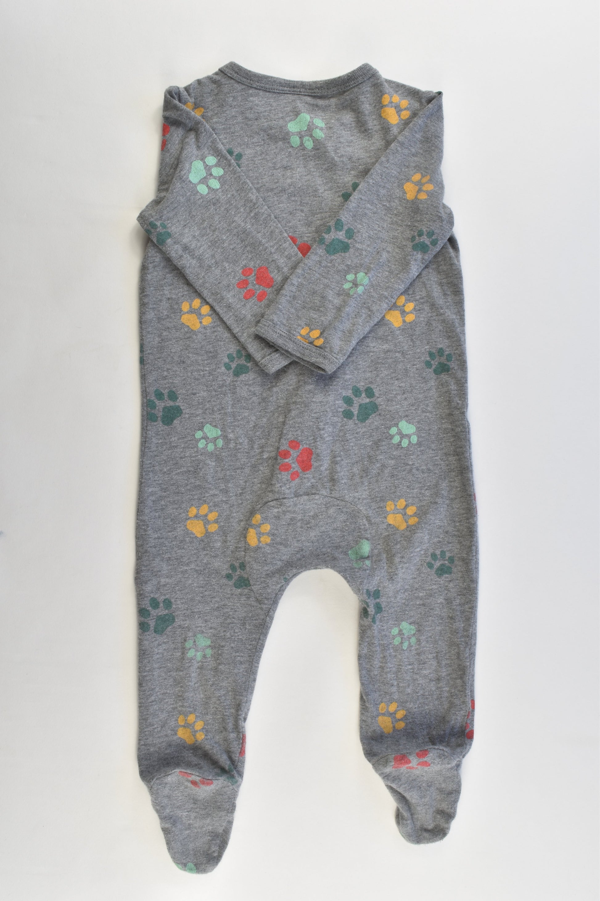 Sprout Size 00 (3-6 months) Animal Footprints Footed Romper