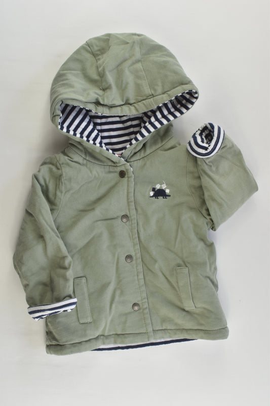 Sprout Size 00 (3-6 months) Dinosaur Padded Hooded Jumper