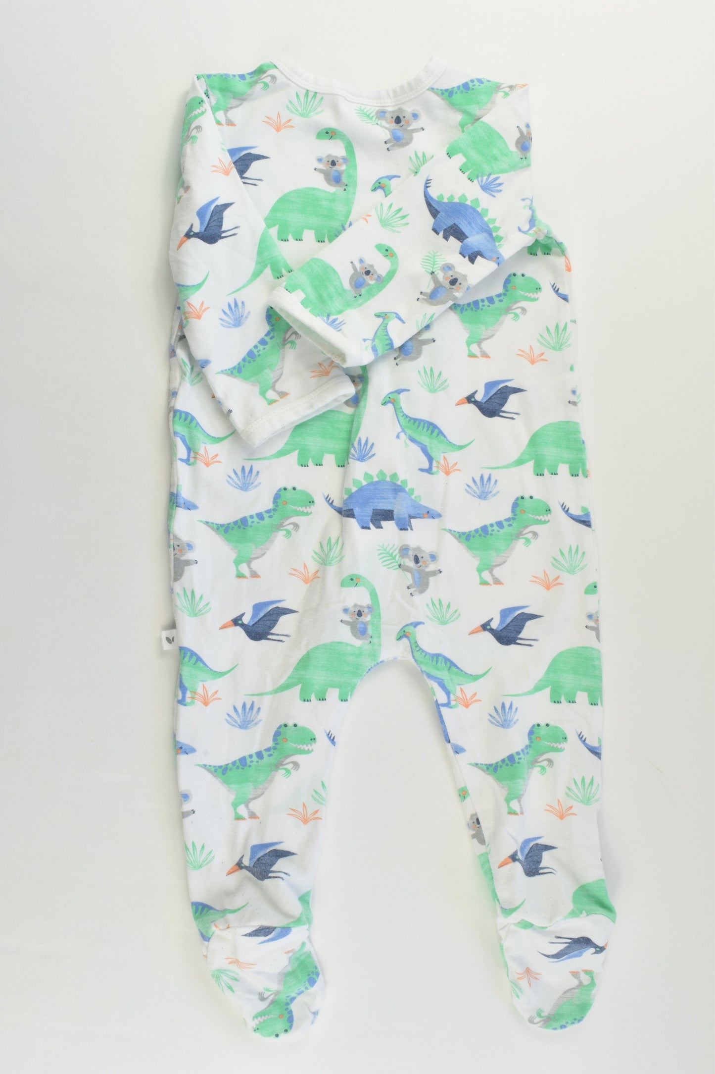 Sprout Size 00 (3-6 months) Koalas and Dinosaurs Footed Romper
