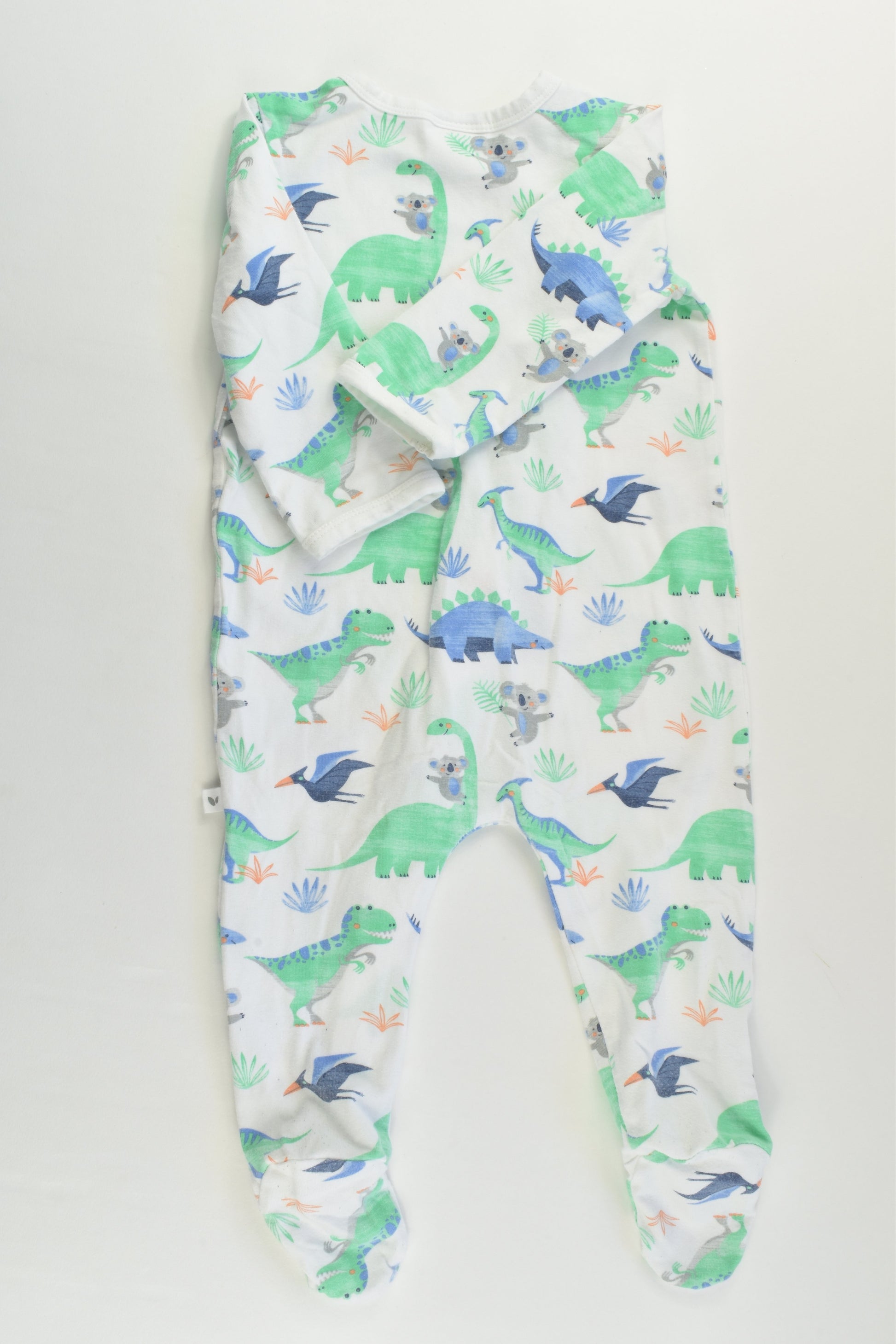 Sprout Size 00 (3-6 months) Koalas and Dinosaurs Footed Romper