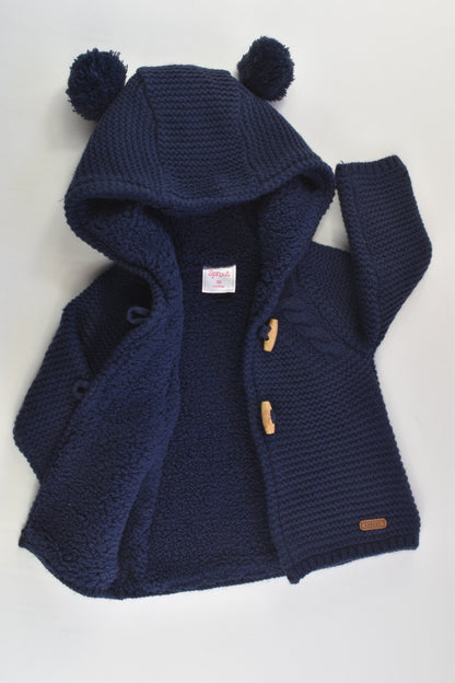 Sprout Size 00 (3-6 months) Warm Knitted Hooded Jumper
