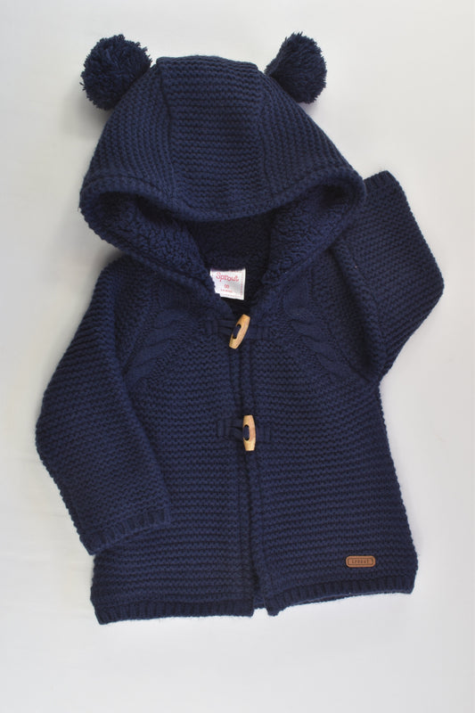 Sprout Size 00 (3-6 months) Warm Knitted Hooded Jumper