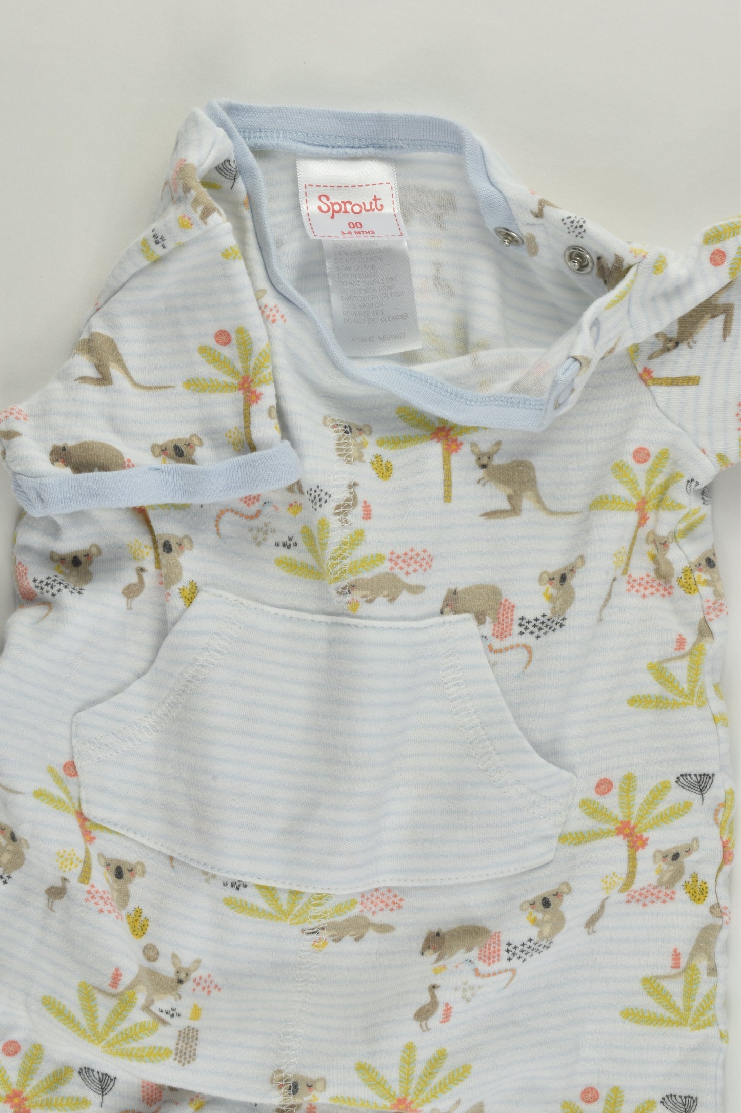 Sprout Size 00 Australian Animals Short Romper