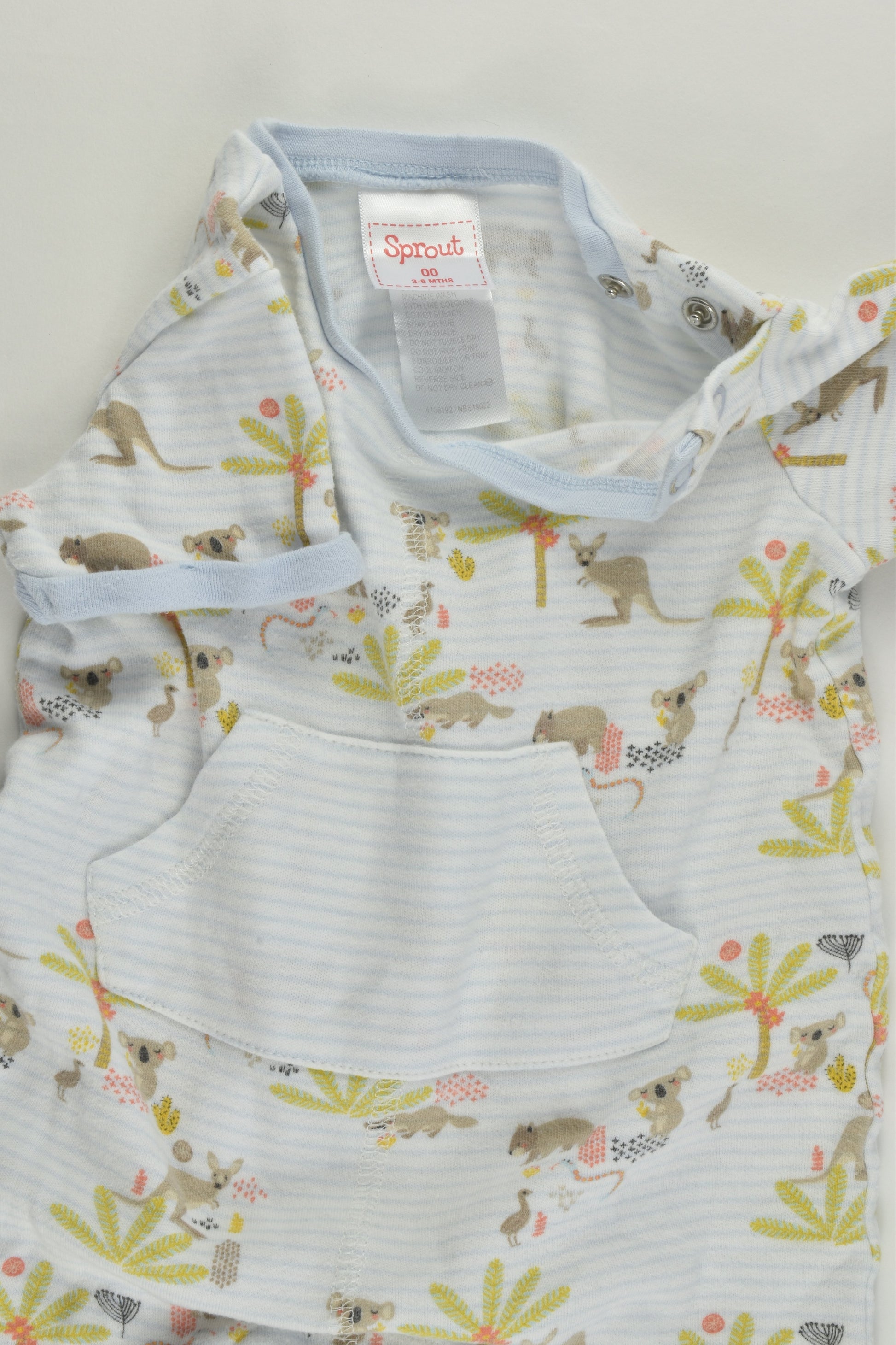 Sprout Size 00 Australian Animals Short Romper
