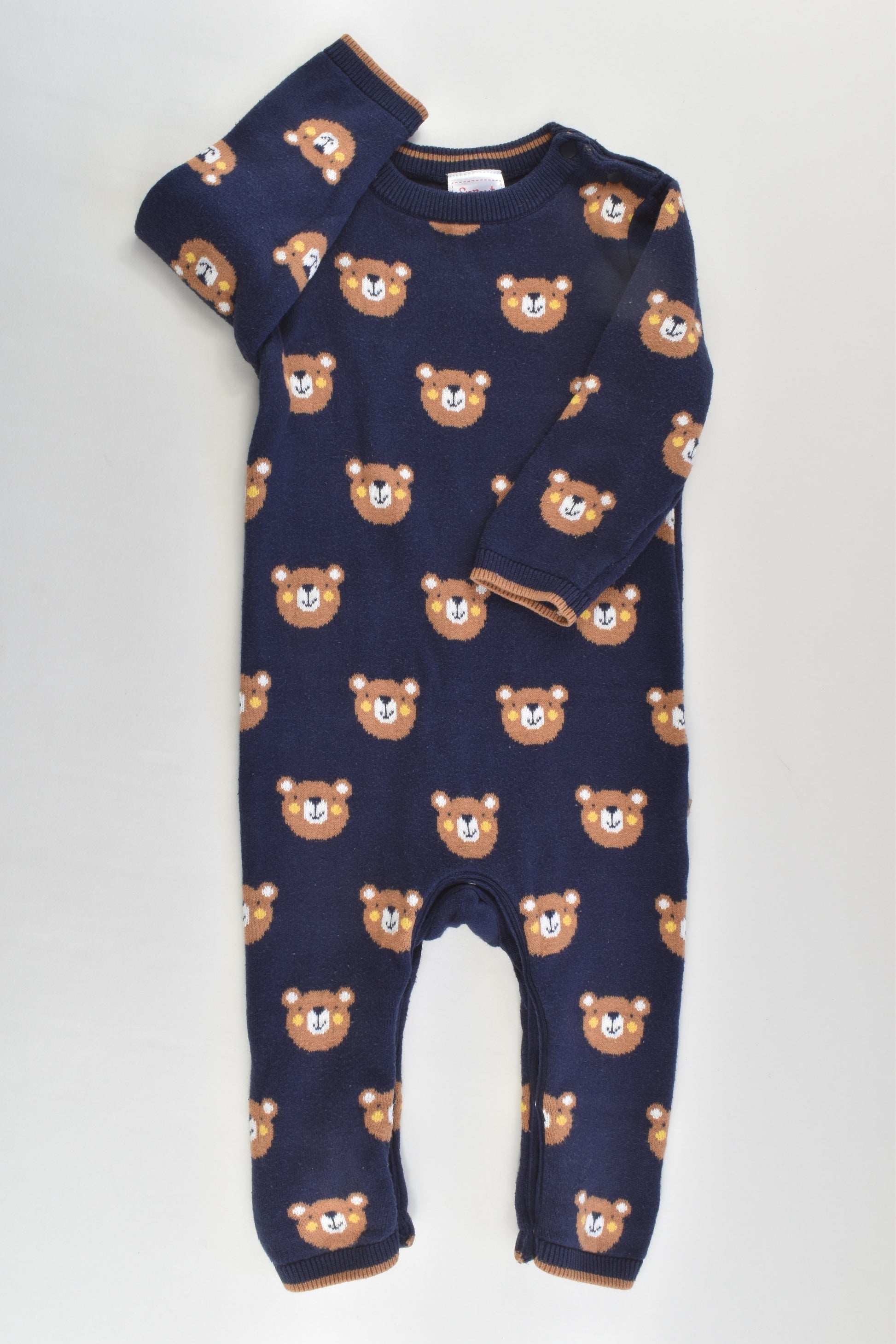 Sprout Size 00 Bears Knitted Romper