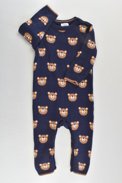 Sprout Size 00 Bears Knitted Romper