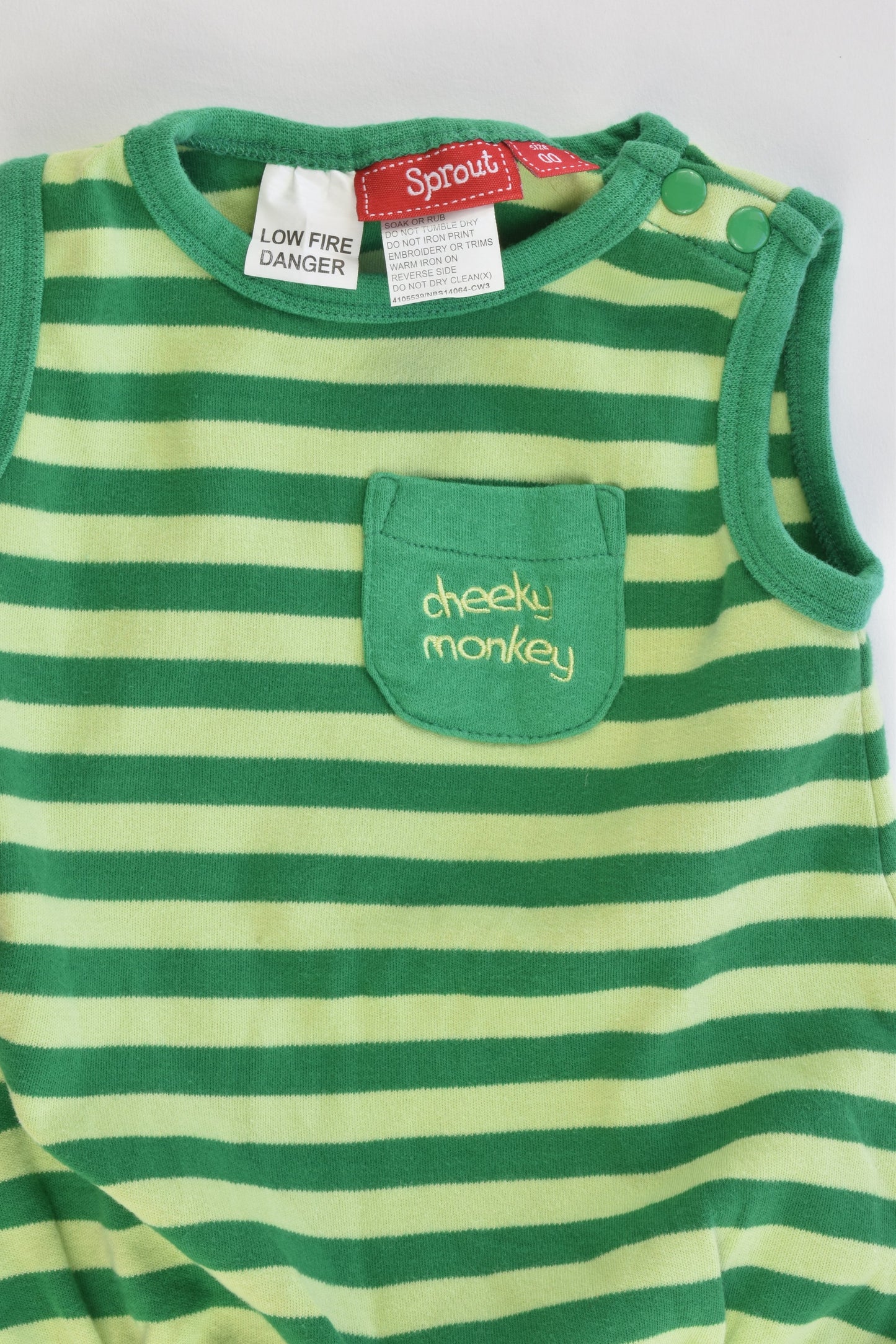 Sprout Size 00 'Cheeky Monkey' Romper