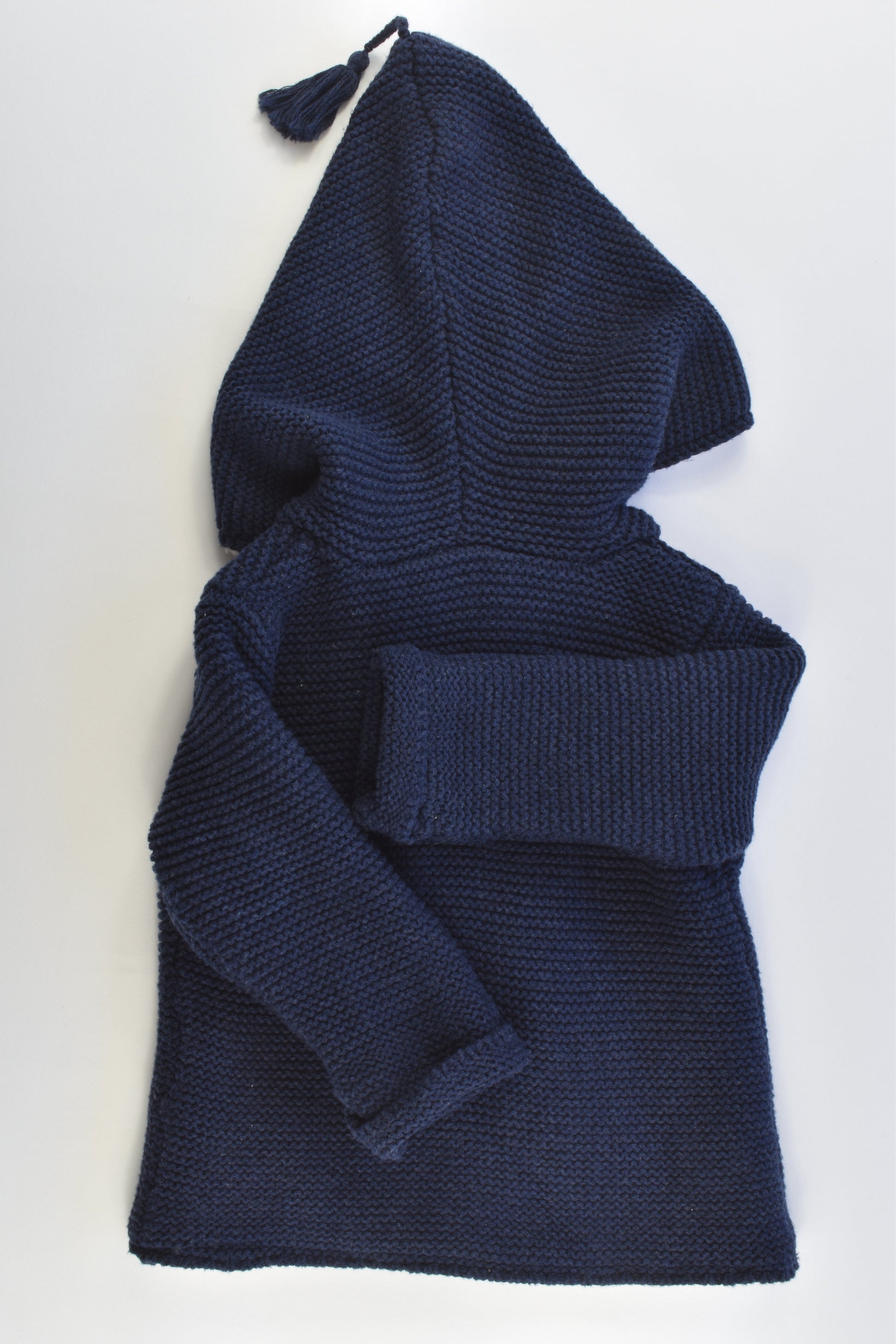 Sprout Size 00 (Generous sizing) Knitted Hooded Jumper with Fluffy Lining