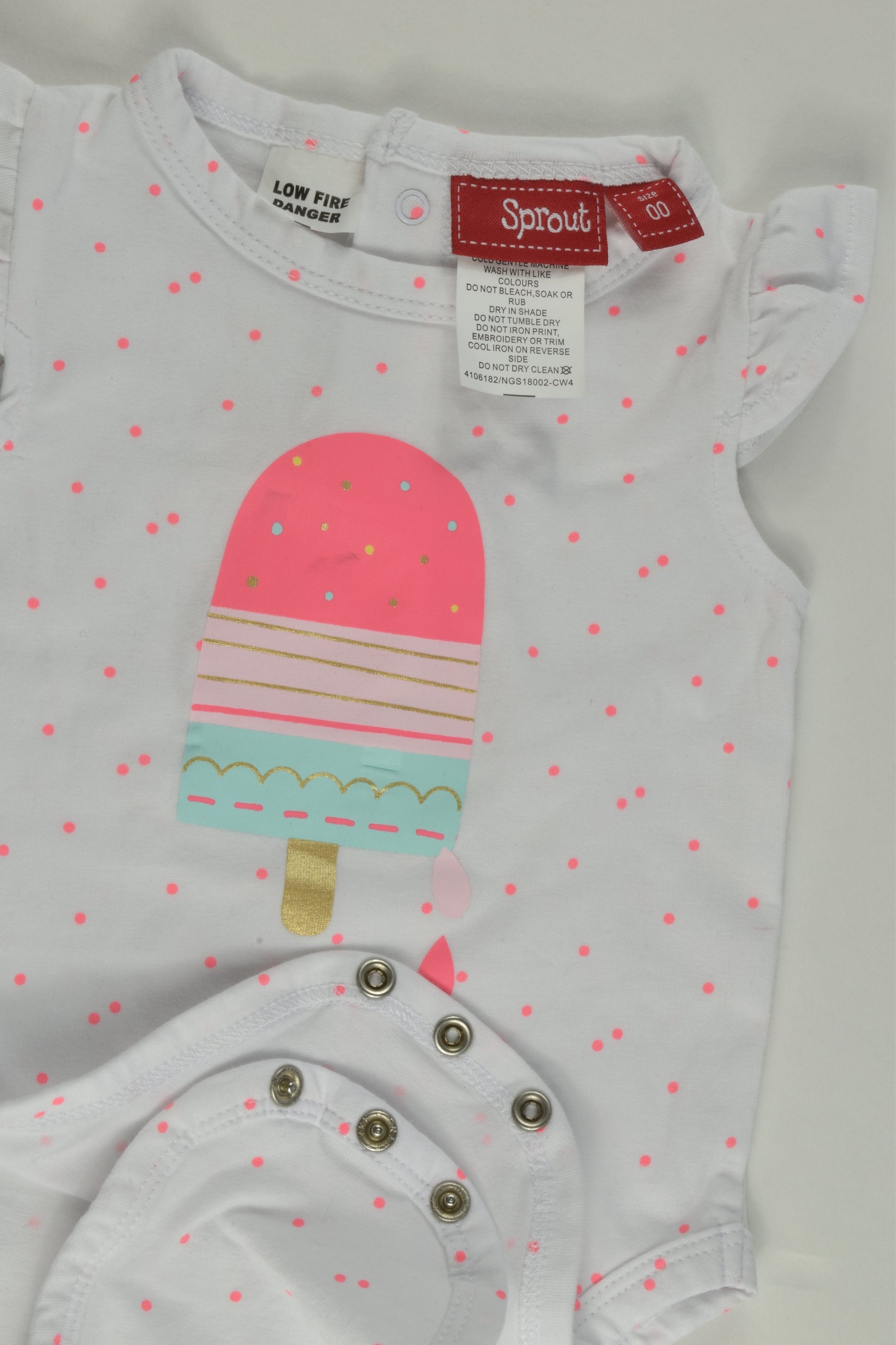 Sprout Size 00 Ice Cream Bodysuit