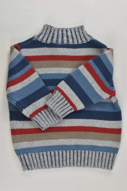 Sprout Size 00 Knitted Striped Jumper