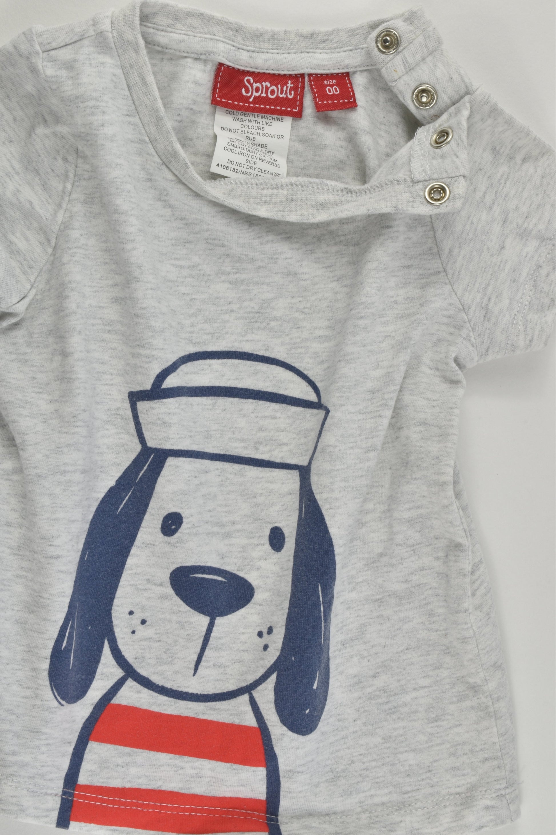Sprout Size 00 Sailor Dog T-shirt